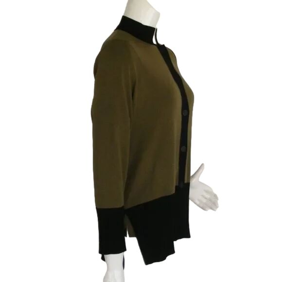 2pc EXCLUSIVELY MISOOK Sweater Set, XS, Green/Black, Acrylic, Top & Cardigan - Picture 6 of 15